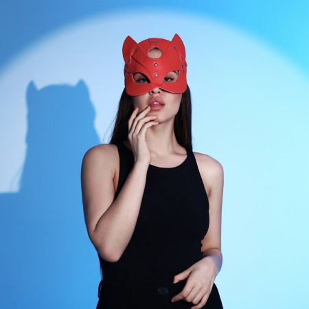 «Игривая кошечка» маска на лицо, красный