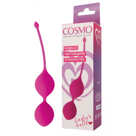 Вагинальные шарики "Cosmo" цвет розовый D 36 мм 
