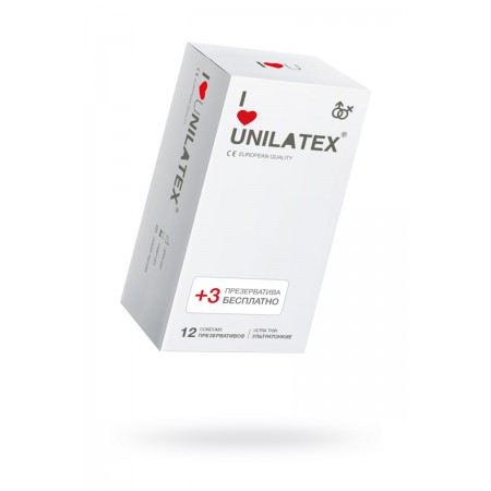 Презервативы UNILATEX "ULTRA THIN" ультратонкие, 15 штук