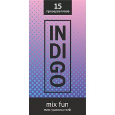 Презервативы «INDIGO MixFun № 15» (микс удовольствий с рёбрами), 15 штук