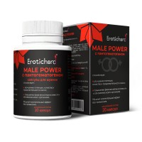 Возбуждающие капсулы для мужчин «EroticHard» Male power с пантогематогеном 20 капсул